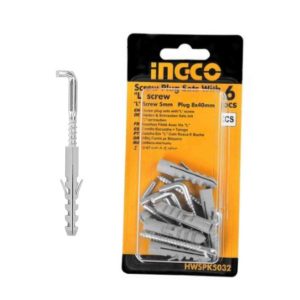 SET TORNILLO ESCUADRA CON TARUGO 6 PZAS HWSPK5032