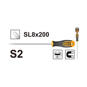 ATORNILLADOR INGCO CARPINTERO 8,0 x200 MM  HS688200