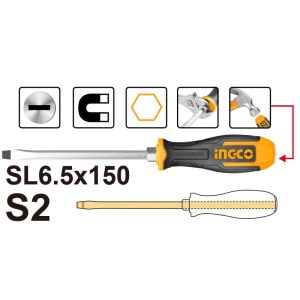 ATORNILLADOR CARPINTERO REFORZADO, BARRA HEXAGONAL 6,5 X 150MM HGTS686150