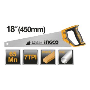 SERRUCHO INGCO CARPINTERO PROF.450MM/18  HHAS08450