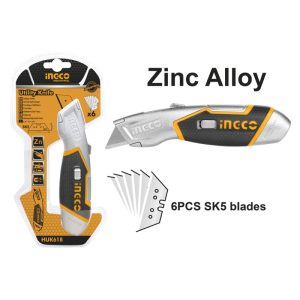 CUCHILLO CARTONERO METALICO C/6 REPUESTOS HUK618