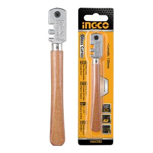 CORTAVIDRIOS 130MM MANGO MADERA 6 RUEDAS HGCT02