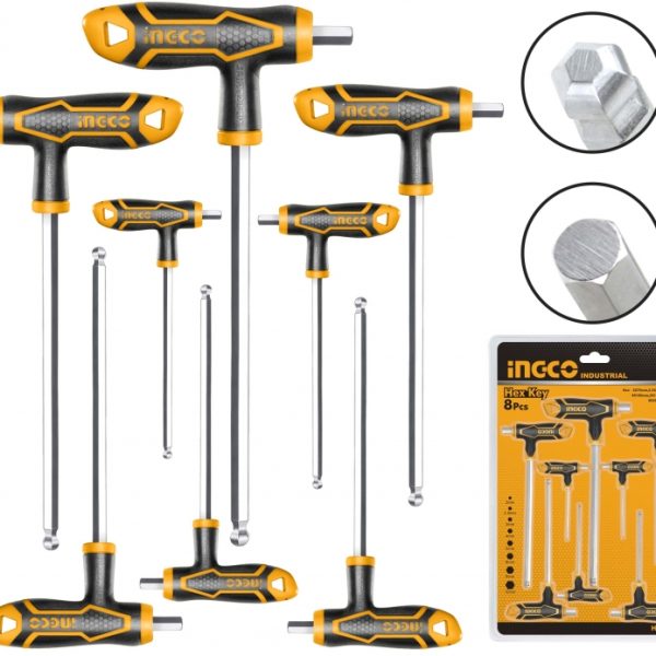 JUEGO LLAVE ALLEN BOLA TIPO T 8 PIEZAS 2-10 MM HHKT8082