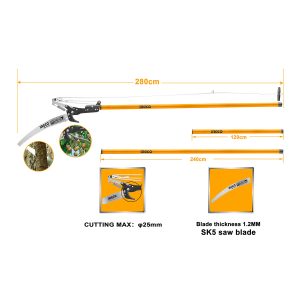 TIJERA DE PODAR TELESCOPICA 2,4MT HEPS25281