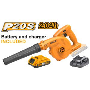 SOPLADOR ASPIRADOR INGCO INALAMB.20V C/BAT.Y CARGADOR  CABLI200181
