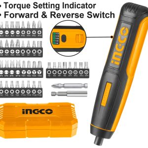 ATORNILLADOR INGCO 1/4 INALAMBRICO 4V A BATERIA C/45 PTAS  CSDLI0403