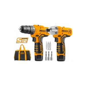 ATORNILLADOR T/TALADRO DE IMPACTO INGCO INALAMB.12V JGO.2 PZS.  CKLI1201 C