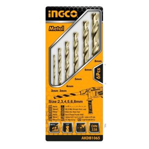 JUEGO BROCAS METAL ESTUCHE AR 6 PIEZAS 2-8 MM