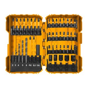 CAJA PUNTAS IMPACTO, BROCAS, ADAPTADOR 45 PIEZAS