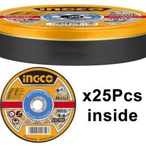 CAJA DISCO CORTE ABRASIVOS PLANO  25 PIEZAS 115 MM 4,5