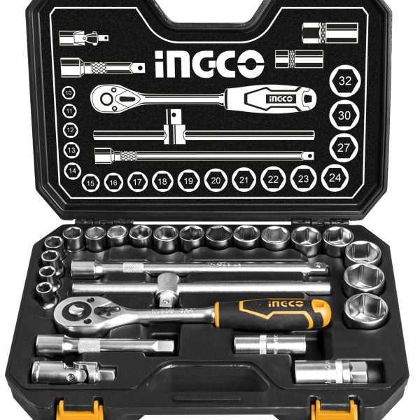 CHICHARRA 1/2,EXTENSION Y DADOS INGCO 1/2 DR - MANGO HKTS12251
