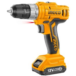 TALADRO ATORNILLADOR INGCO INALAMBRICO 12V - C/ 2 BAT.Y 1 CARGADOR CDLI1222 (C)