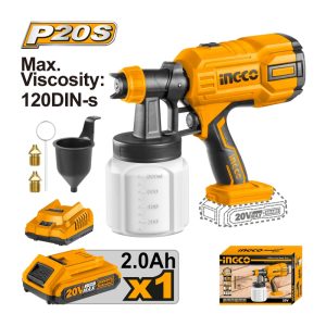 PISTOLA PINTAR INALAMBRICA C CARG. Y BAT. 20V CSGLI20406