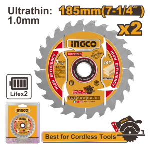 DISCO DE SIERRA CIRCULAR JGO 2 PZS. 24DTES 7.1/4" TSB1853