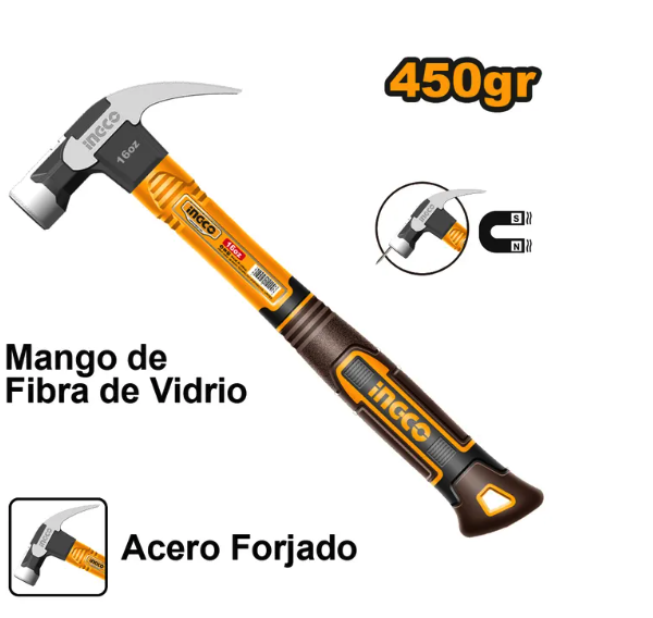 MARTILLO CARPINTERO MAGNETICO 450GR HCH81016