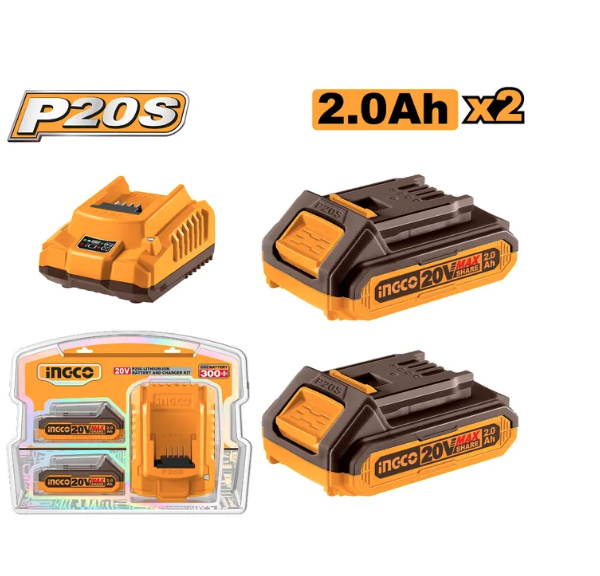 SET 2 BATERÍAS 2AH Y CARGADOR 20V FBCPK1222