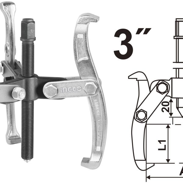 EXTRACTOR DE POLEA 3 MORDAZAS 3" HGP08033