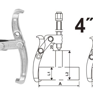 EXTRACTOR DE POLEA 3 MORDAZAS 4" HGP08034