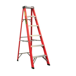 ESCALERA DE TIJERA FIBRA DE VIDRIO 6 ESCALONES FG05