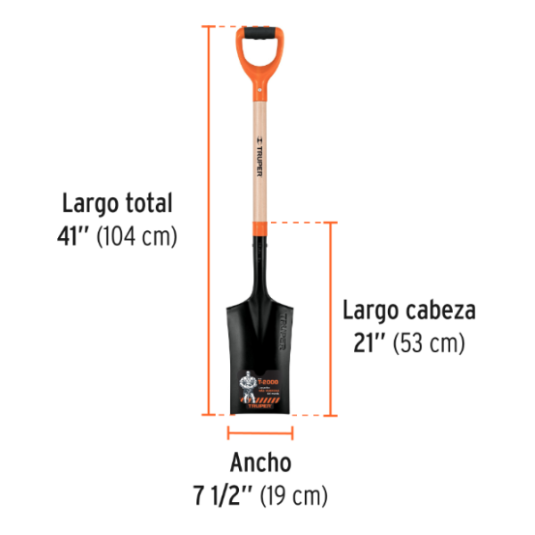 PALA RECTA C/MANGO Y CORTO PES-P