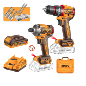 SET TALADRO P. Y ATORNILLADOR IMPACTO 2 BAT Y CARG. CKLI20277