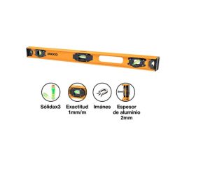 NIVEL DE 3 BURBUJAS EN I 60CM INGCO HSL28060