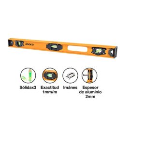 NIVEL DE 3 BURBUJAS EN I 60CM INGCO HSL28060