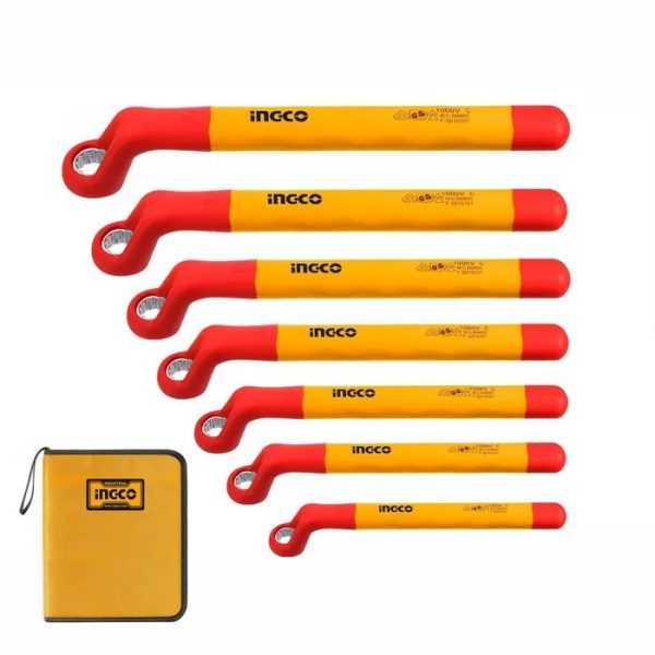 SET LLAVES CORONA ACODADA AISLADA 1000V VDE 8-19MM HKISPA0702