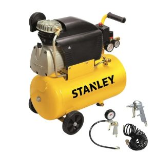 COMPRESOR DE AIRE 24LTS + 3 ACCES. 2HP STANLEY STC105