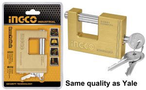 CANDADO INGCO BRONCE ANTIPALANCA 70 MM C/3 LLAVES DBBPL0702