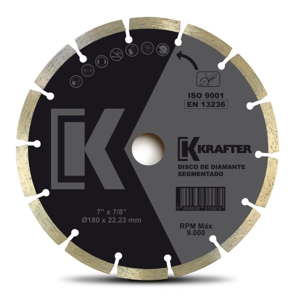 DISCO KRAFTER DIAMANTADO BORDE SEGMENTADO 7" DISCO7SEG