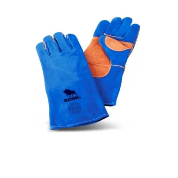 PAR DE GUANTES SOLDADOR KEVLAR AZUL TALLA 9 BLAKBULL L-350