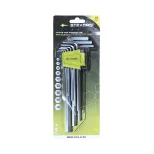 LLAVE HEXAGONAL ALLEN STEVRON CR EXTRA LARGA 9PZS BHK9XLA10