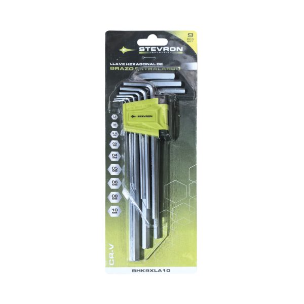 LLAVE HEXAGONAL ALLEN STEVRON CR EXTRA LARGA 9PZS BHK9XLA10