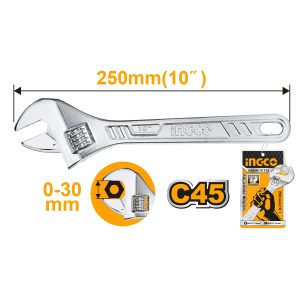 LLAVE FRANCESA INGCO CROMADA 10" HADW131102