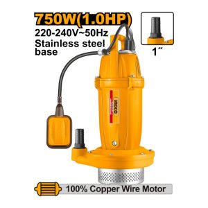 BOMBA AGUA SUMERGIBLE MET. 750W 1.0HP 32M 120L/M SPC75068